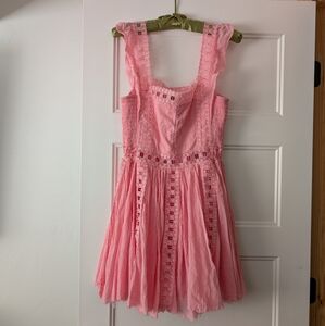 Free People One Verona Dress Pink Size Large